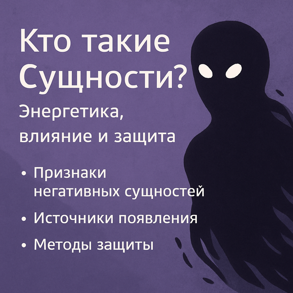 Кто такие сущности? Энергетика, влияние и защита